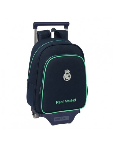 Safta Real Madrid 2Â-Equipacion 25 26 Mochila con Carro - Portabotellas - Hombreras Ergonomicas - Bolsillo Frontal - Asa