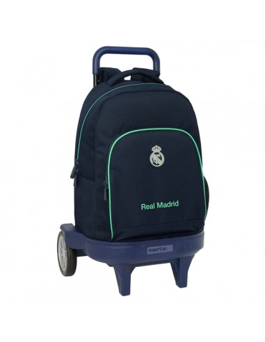 Safta Real Madrid 2Â-Equipacion 25 26 Mochila con Carro - Portabotellas - Hombreras Acolchadas - Tarjeta ID - Bandeja PVC