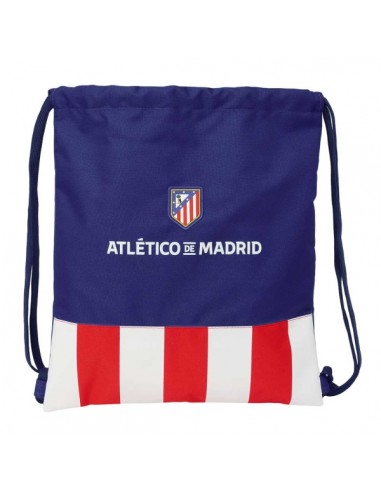 Safta Atletico de Madrid Saco Plano - Bolsillo con Cremallera - Cierre con Cordones - 5L - Material de Alta Calidad -