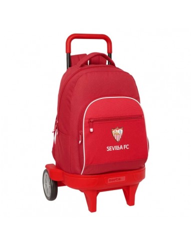 Safta Sevilla FC Mochila con Carro - Extraible - Bolsillo Frontal - Ruedas Antivibracion - Hombreras Acolchadas - Asa
