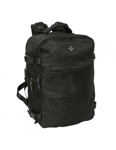 Safta Real Betis Balompie Mochila de Cabina - Bolsillo para Portatil hasta 15.6" - Organizadores - USB - Zapatillero -