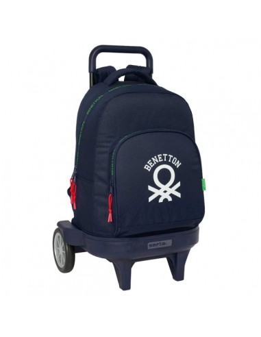 Safta Benetton Together Mochila con Carro - Bolsillo Frontal - Ruedas Antivibracion - Hombreras Acolchadas - Asa Acolchada -
