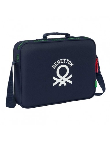 Safta Benetton Together Maletin con Cremallera - Bandolera Ajustable - Asa Forrada - Doble Tirador - Fondo Semirigido - 6L -