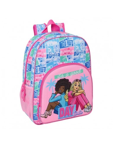 Safta Barbie Mochila Adaptable a Carro - Portabotellas - Doble Tirador en Cremallera - Hombreras Ergonomicas Acolchadas - Asa