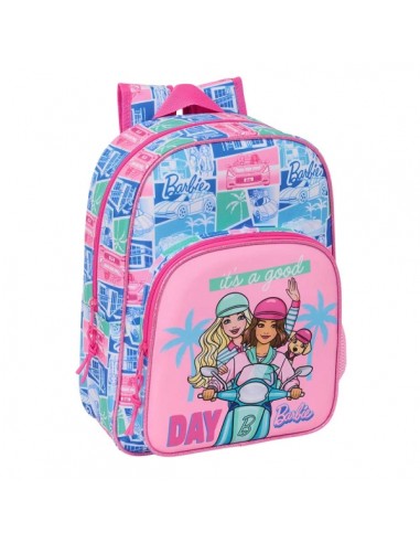 Safta Barbie Mochila Infantil - Adaptable a Carro - Portabotellas - Hombreras Ergonomicas - Bolsillo Frontal - 10L -