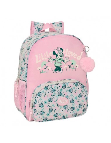 Safta Minnie Mouse Minty Mochila - Adaptable a Carro - Portabotellas - Tirador Doble - Hombreras Acolchadas Ergonomicas -