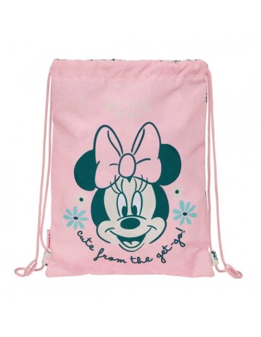Safta Minnie Mouse Minty Saco Plano - Bolsillo con Cremallera - Cierre con Cordones - Cierre de seguridad - 3L - 260x10x340mm