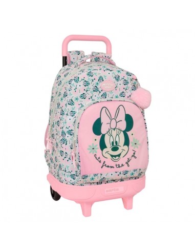 Safta Minnie Mouse Minty Mochila con Carro - Extraible - Bolsillo Frontal - Portabotellas - Tirador Doble - Hombreras