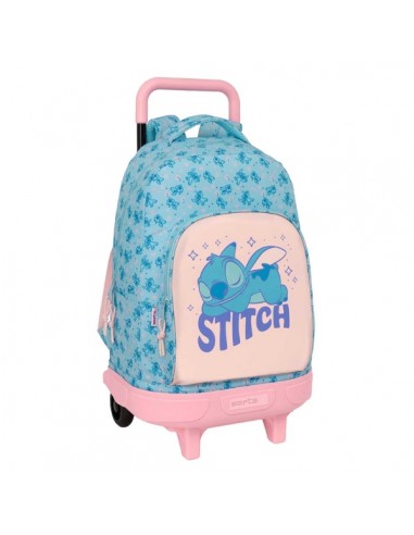 Safta Stitch Ohana Mochila con Carro - Extraible - Bolsillo Frontal - Portabotellas - Tirador Doble - Hombreras Acolchadas -