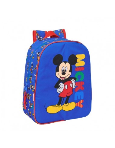 Safta Mickey Mouse Today Mochila Infantil - Adaptable a Carro - Portabotellas - Hombreras Ergonomicas - Bolsillo Frontal -