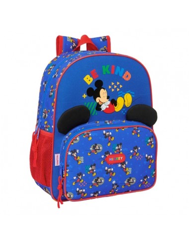 Safta Mickey Mouse Today Mochila - Adaptable a Carro - Portabotellas - Tirador Doble - Hombreras Ergonomicas Acolchadas -