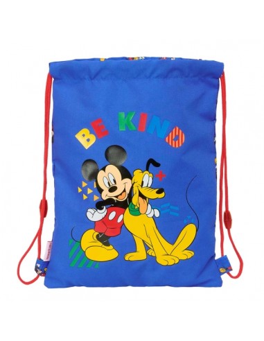 Safta Mickey Mouse Today Saco Plano - Bolsillo con Cremallera - Cierre con Cordones - 3L - Materiales Duraderos -