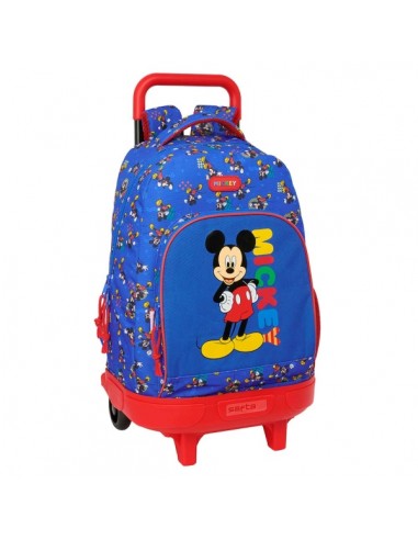 Safta Mickey Mouse Today Mochila con Carro - 33L - Bolsillo Frontal - Portabotellas - Doble Cremallera - Hombreras Acolchadas