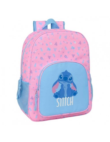 Safta Stitch Bright Mochila Adaptable a Carro - Portabotellas - Doble Tirador - Hombreras Acolchadas - Bolsillo Frontal - Asa