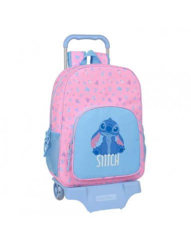 Safta Stitch Bright Mochila con Carro - Bolsillos Laterales - Tirador Doble - Bolsillo Frontal - Hombreras Acolchadas - Asa