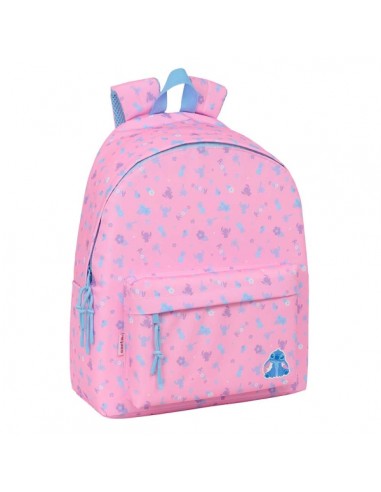 Safta Stitch Bright Mochila - Bolsillo Frontal - Hombreras Acolchadas - Doble Tirador en Cremallera - Asa Superior - 20.80L -