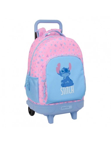 Safta Stitch Bright Mochila con Carro - Extraible - Bolsillo Frontal - Portabotellas - Hombreras Acolchadas - Asa Acolchada -