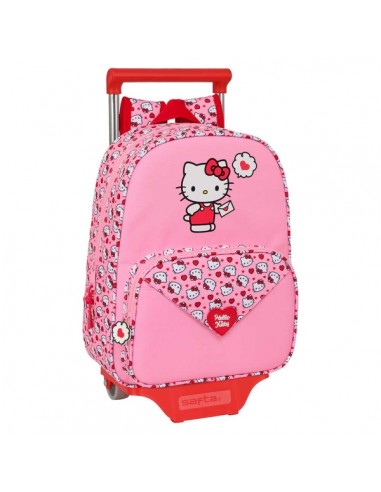 Safta Hello Kitty Mochila con Carro - Portabotellas - Hombreras Acolchadas - Mochila Extraible - Carro Resistente - Asa