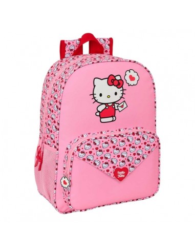 Safta Hello Kitty Mochila Adaptable a Carro - Portabotellas - Tirador Doble - Hombreras Ergonomicas Acolchadas - Bolsillo