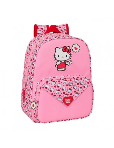 Safta Hello Kitty Mochila Infantil - Adaptable a Carro - Portabotellas - Hombreras Acolchadas - Bolsillo Frontal - 10L -