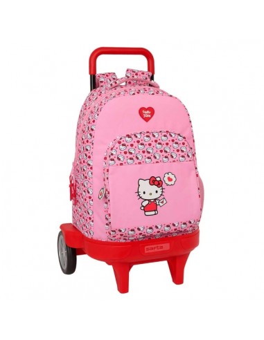 Safta Hello Kitty Mochila con Carro - Ruedas Antivibracion - Bolsillo Frontal - Hombreras Acolchadas - Portabotellas -