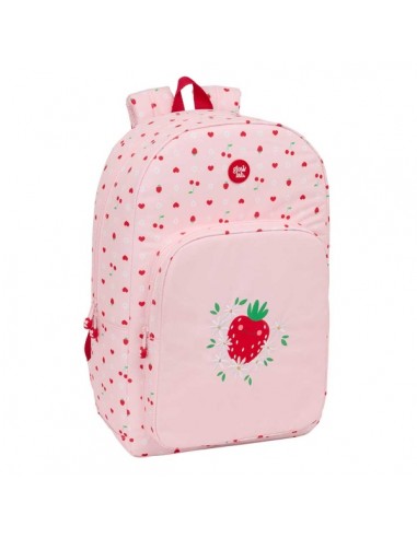 Safta Glowlab Frutitas Mochila Adaptable a Carro - Tirador Doble - Bolsillo Frontal - Hombreras Ergonomicas - Espalda