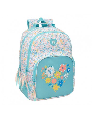 Safta Moos Fiori Mochila con 2 Compartimentos - Antirozaduras - Adaptable a Carro - Portabotellas - Tirador Doble - Material