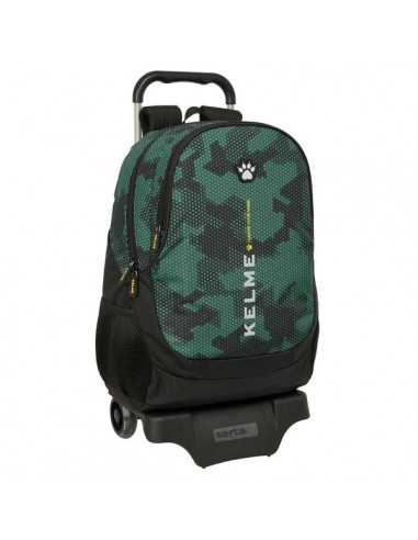Safta Kelme Camo Mochila con Carro - Portabotellas - 2 Compartimentos - Tirador Doble - Espalda Acolchada - Asa Superior -