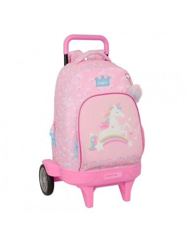 Safta Glowlab Kids Mochila con Carro - 33L - Ruedas Antivibracion - Bolsillo Frontal - Asa Acolchada - Extraible -