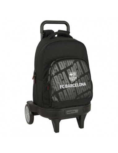 Safta F.C.Barcelona Mochila con Carro - Acolchada y Comoda - Bolsillo Frontal - Ruedas Antivibracion - 330x220x450mm - Color