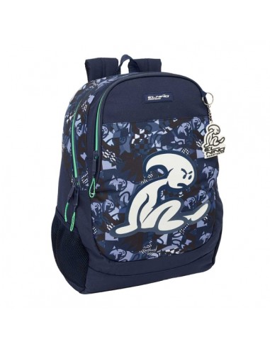 Safta el NiÃ±o Navy Mochila Adaptable a Carro - Bolsillos Laterales - Dos Compartimentos - Tirador Doble - Hombreras
