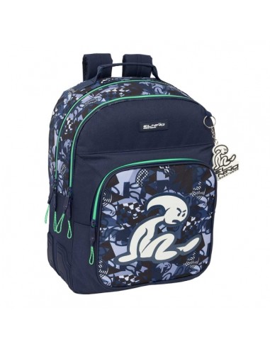 Safta el NiÃ±o Navy Mochila con 2 Compartimentos - Antirozaduras - Adaptable a Carro - Portabotellas - Cremalleras Dobles -