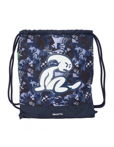 Safta el NiÃ±o Navy Saco Plano - Bolsillo con Cremallera - Cierre con Cordones - 5L - Ligero y Practico - Espacio Amplio -