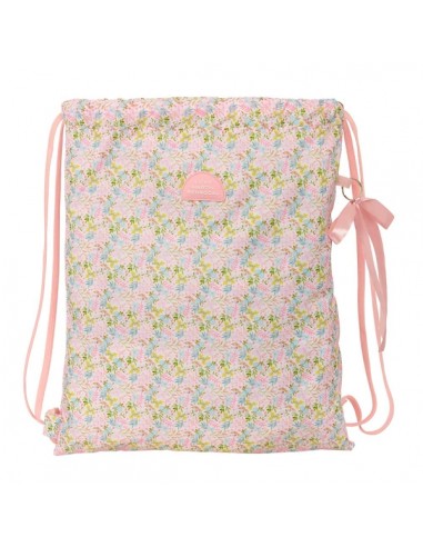 Safta VMB Saco Plano - Bolsillo con Cremallera - Cierre con Cordones - 5L - 350x10x400mm - Color Rosa