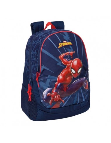 Safta Spider-Man Mochila Adaptable a Carro - Bolsillos Laterales - Dos Compartimentos - Cremalleras Dobles - Hombreras