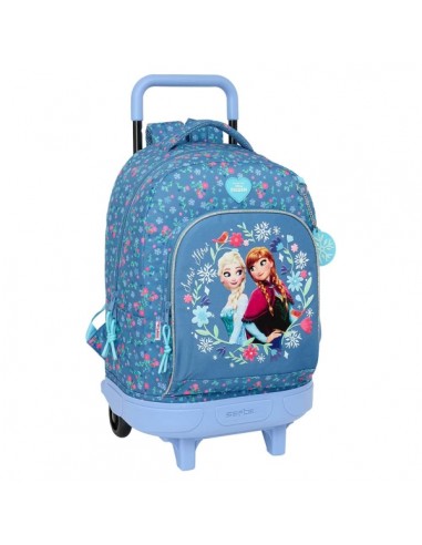 Safta Frozen Mochila con Carro - Extraible - Bolsillo Frontal - Portabotellas - Tirador Doble - Hombreras Acolchadas - Asa