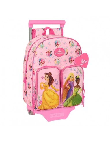 Safta Princesas Disney Mochila con Carro - Bolsillos Laterales - Hombreras Acolchadas - Bolsillo Frontal - Asa Superior -
