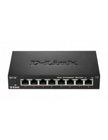 D-Link Switch 8 Puertos Fast Ethernet Gigabit 10 100 Mbps