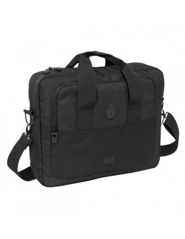 Safta Real Madrid Premium Maletin para Portatil hasta 15.6" - Bolsillo para Tablet - Organizadores - Bandolera Ajustable -