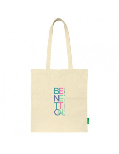Safta Benetton Tote Bag Bolsa de Tela - Asas de Mano - Color Beige