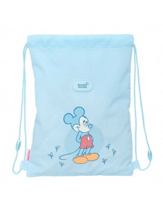Safta Mickey Mouse Baby Saco Plano - Bolsillo con Cremallera - Cierre con Cordones - 3L - Materiales de Alta Calidad - Facil