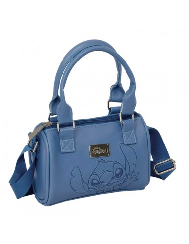 Safta Stitch Blue Bolso - Cremallera - Interior Forrado - Asas y Bandolera Ajustables - 1.20L - 160x75x100mm - Color Azul
