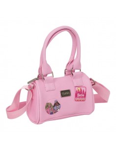 Safta Barbie Bolso - Cremallera - Interior Forrado - Asas y Bandolera Ajustables - 1.20L - 160x75x100mm - Color Rosa