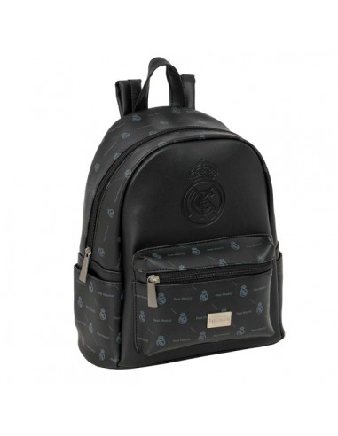 Safta Real Madrid Mini Mochila - Cremallera - Bolsillo Frontal - Cremalleras de Doble Tirador - Interior Forrado - Hombreras