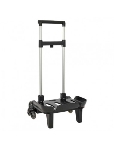 Safta Carro Portamochilas - Sistema de Triple Rueda - Material Resistente - 320x235x880mm - Color Negro