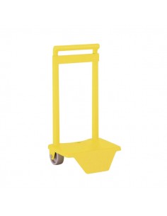 Safta Carro Portamochilas - Sujecion Universal - Material Resistente - Ruedas de PVC - 18x16x35cm - Color Amarillo