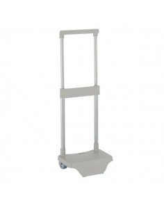 Safta Carro Portamochilas - Sujecion Universal - Material Resistente (Polipropileno) - Estructura de Acero Pintado - Ruedas