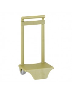 Safta Carro Portamochilas - Sujecion Universal - Material Polipropileno - Ruedas de PVC - 18x16x35cm - Color Verde