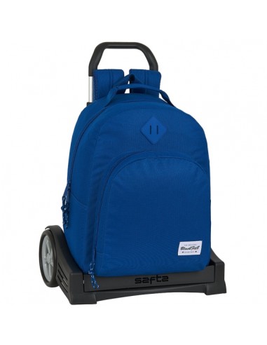 Safta Blackfit8 Oxford Mochila con Carro - Tirador Doble - Bolsillo Grande - Hombreras Acolchadas - Mochila Extraible - Carro