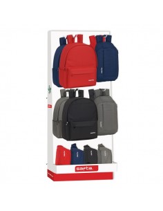Safta Expositor con 10 Ganchos para Mochilas - Carton Reciclado - Colores Surtidos